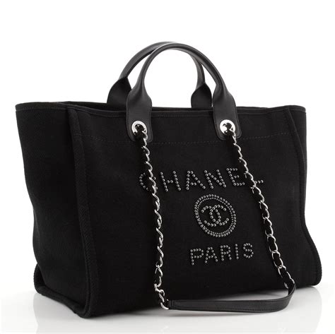 black chanel canvas tote|v&a chanel tote bag.